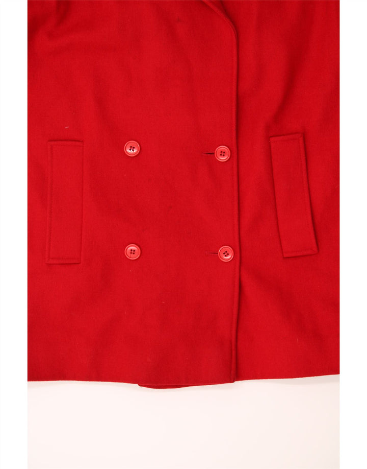 GALLERY Womens Double Breasted Coat US 10 Large Red Wool Vintage Gallery and Second-Hand Gallery from Messina Hembry 