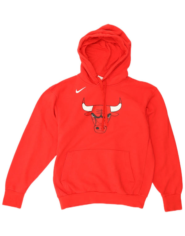 NIKE Felpa con cappuccio grafica oversize da donna dei Chicago Bulls UK 10 piccola rossa