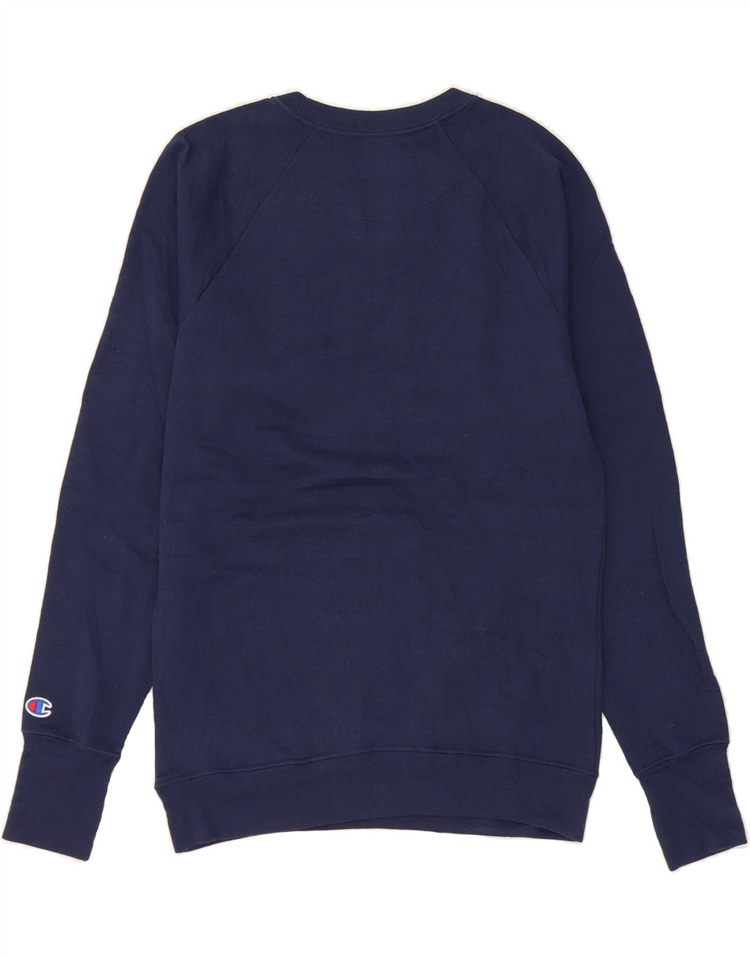 CHAMPION Mens Graphic Sweatshirt Jumper Medium Navy Blue Polyester Vintage Champion and Second-Hand Champion from Messina Hembry 