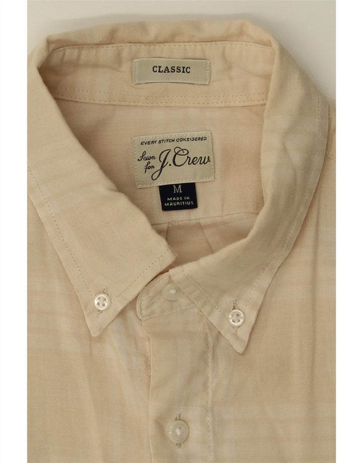 J. CREW Mens Shirt Medium Beige Check Cotton Vintage J. Crew and Second-Hand J. Crew from Messina Hembry 