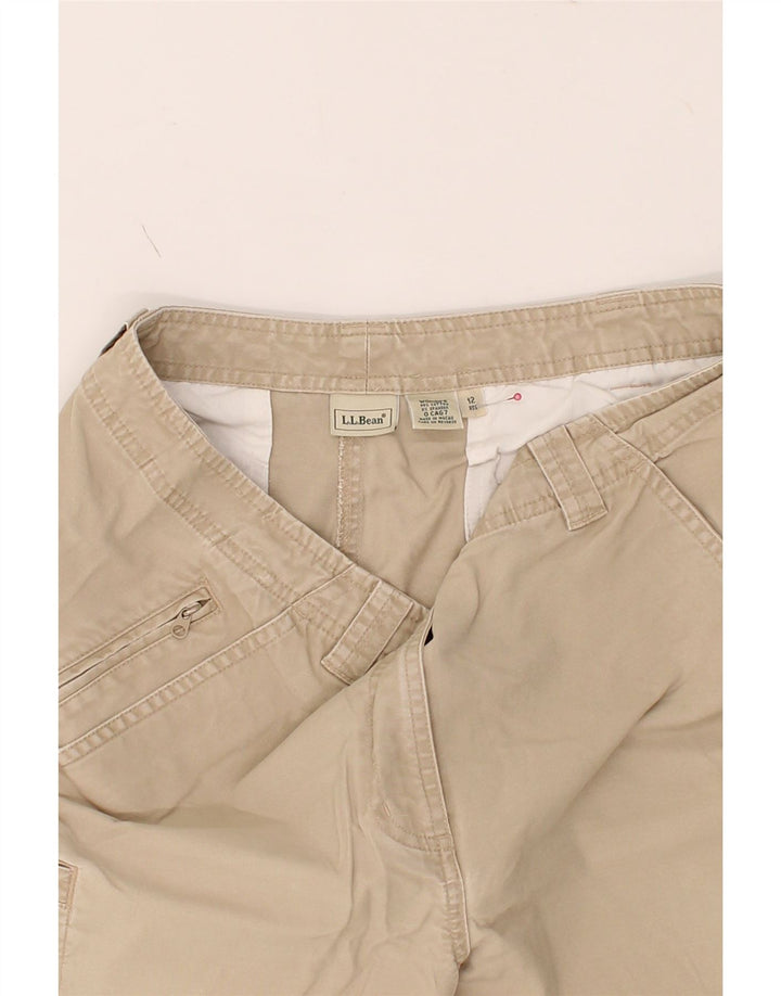 L.L.BEAN Womens Cargo Shorts US 12 Large W32  Beige Cotton Vintage L.L.Bean and Second-Hand L.L.Bean from Messina Hembry 