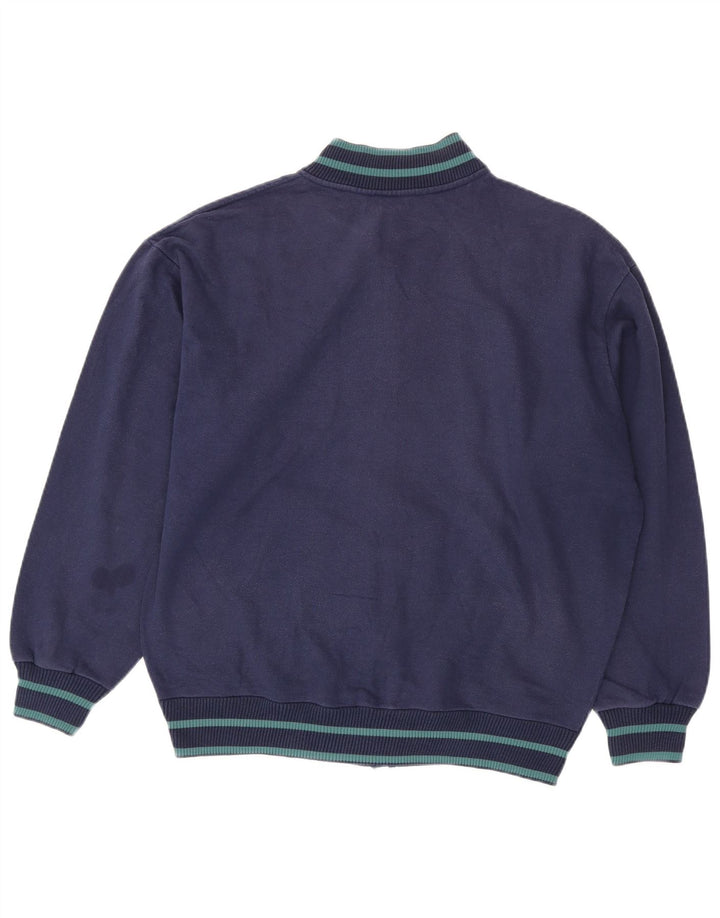 Giacca da ginnastica da uomo con vestibilità ampia grafica FILA in cotone blu navy medio
