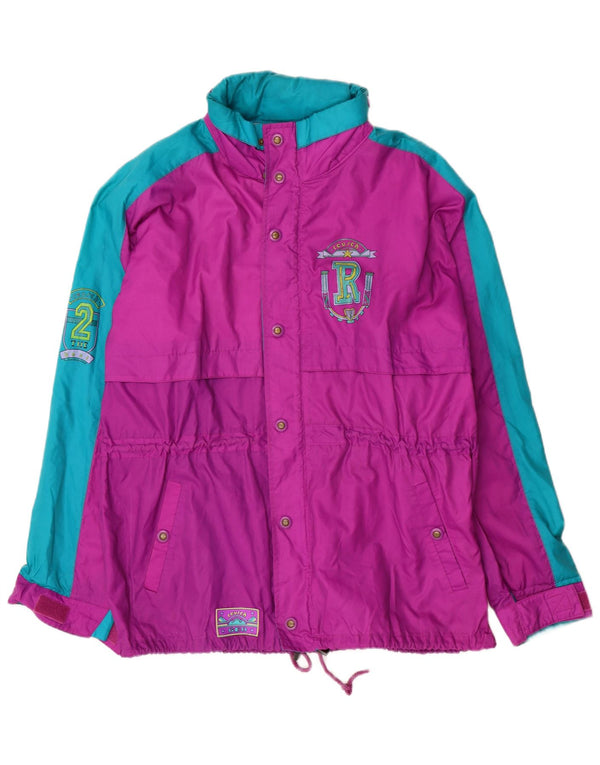 Giacca antipioggia grafica da uomo Reusch UK 42 XL Purple Colourblock