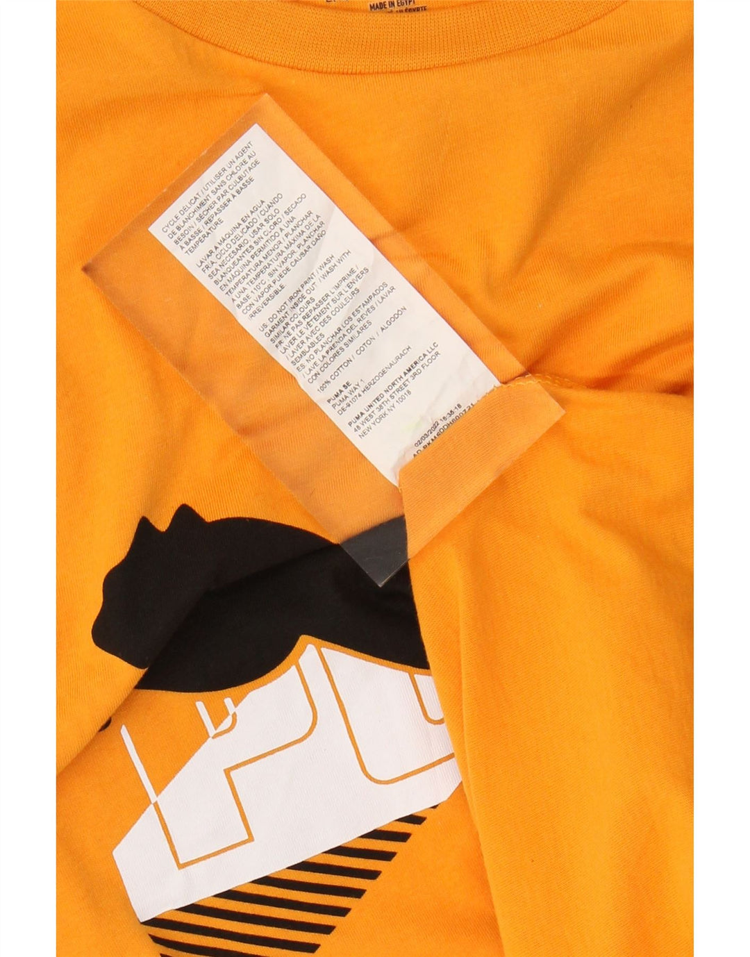 Maglietta grafica PUMA per ragazzi 13-14 anni in cotone arancione