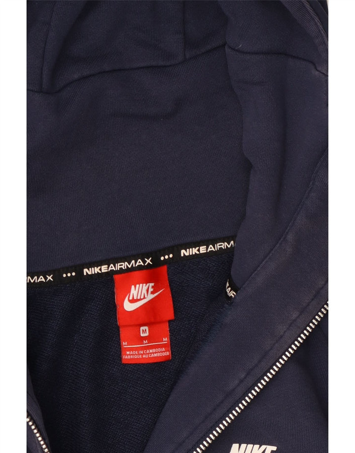 Felpa con cappuccio e zip grafica Nike da uomo blu navy medio