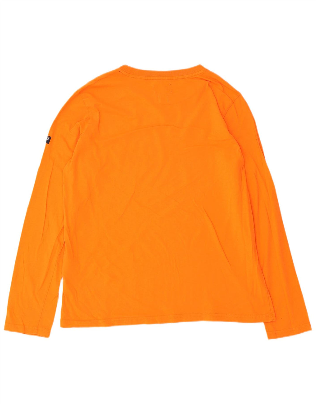 Top grafico da donna Superdry manica lunga UK 12 cotone arancione medio