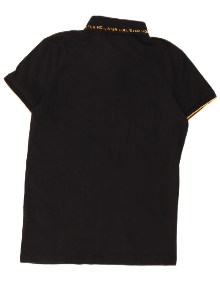 Polo Hollister da uomo piccola in cotone nero