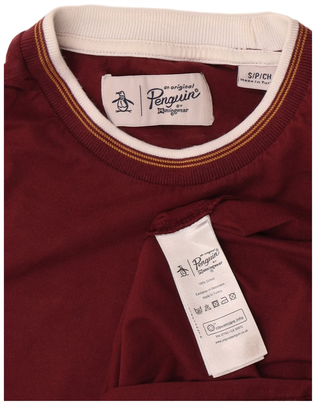 T-shirt da uomo Penguin Top piccola in cotone marrone