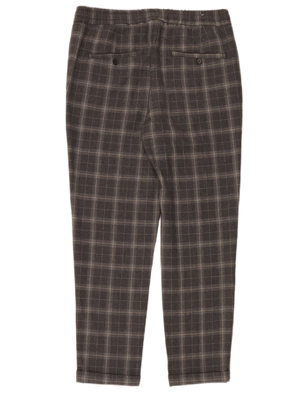 Pantaloni chino affusolati da uomo Zara medi W31 L30 a quadri grigi