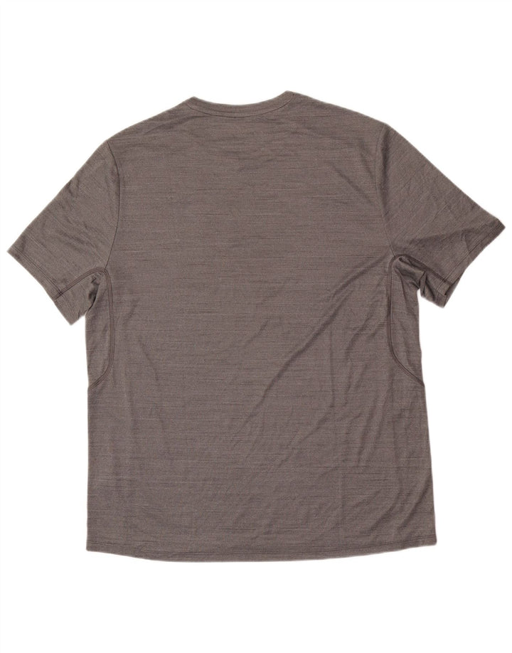 T-shirt Reebok da uomo Top Large in poliestere grigio