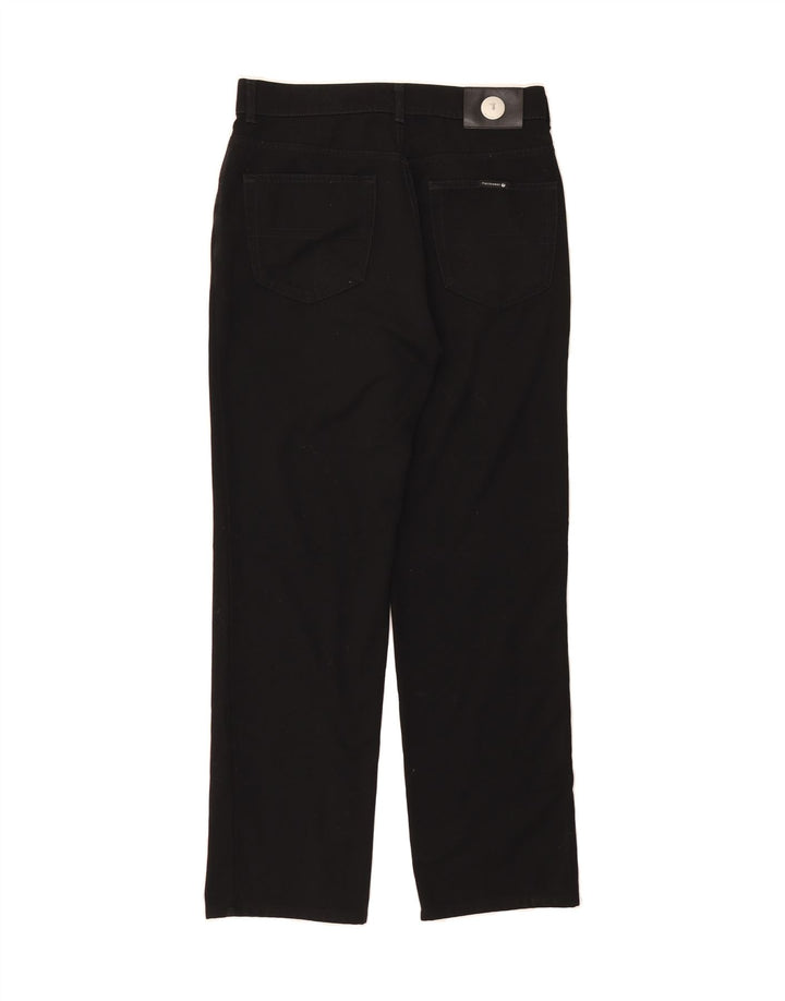TRUSSARDI Womens Straight Casual Trousers W32 L32 Black Vintage Trussardi and Second-Hand Trussardi from Messina Hembry 