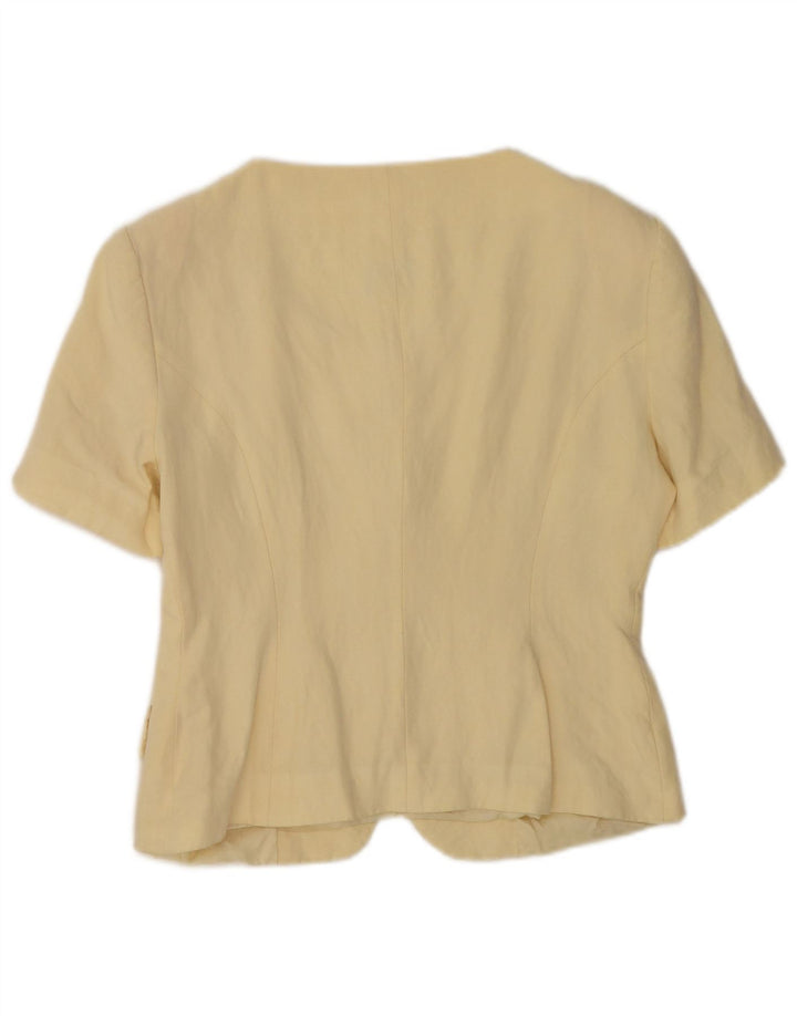 Giacca Blazer a maniche corte da donna a 4 bottoni Benetton IT 42 Beige medio