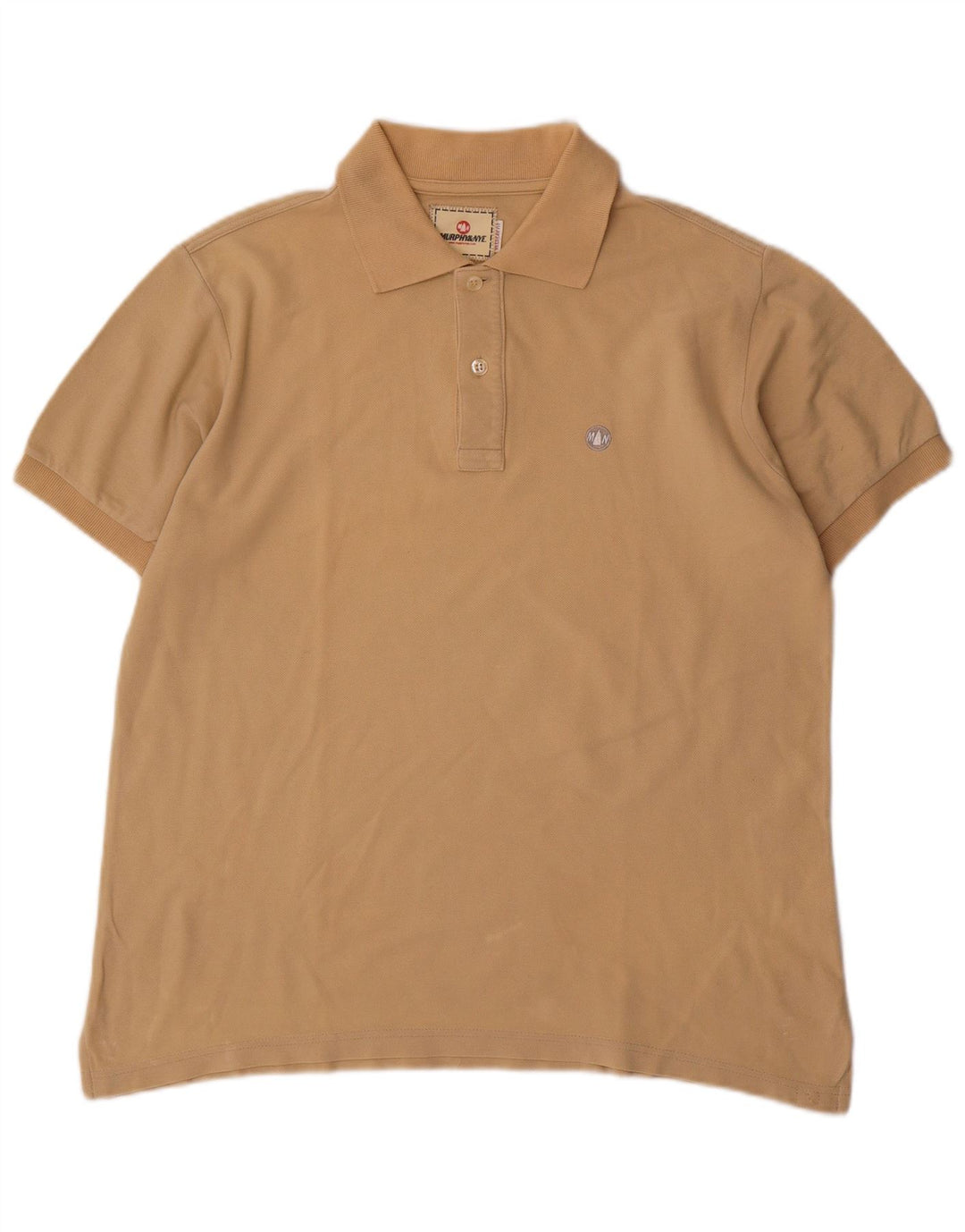 Polo da uomo vestibilità regolare Murphy & Nye grande in cotone beige