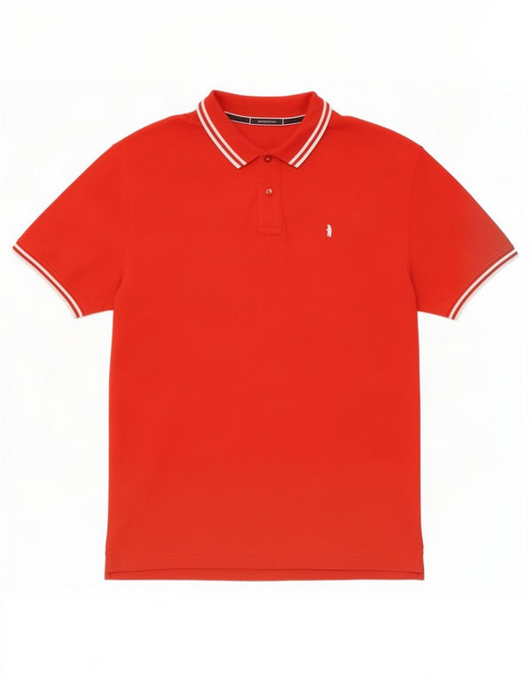 Refrigue Mens Polo Shirt XL Red Cotton