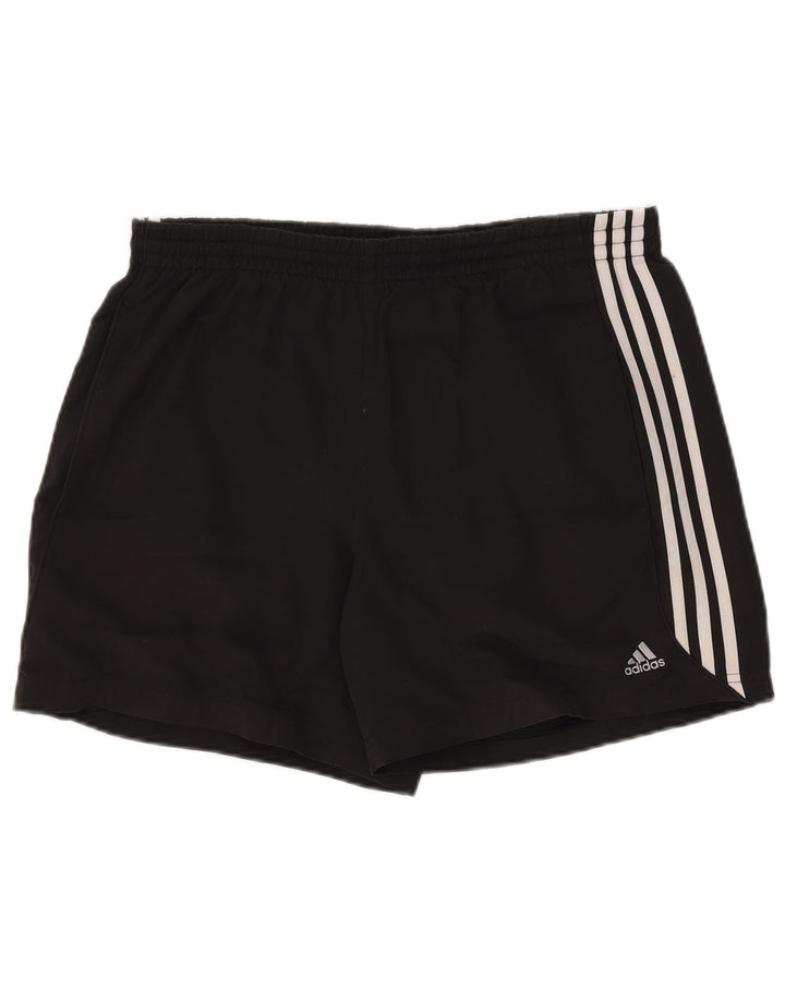 Pantaloncini sportivi Adidas Climalite da uomo grandi in poliestere nero