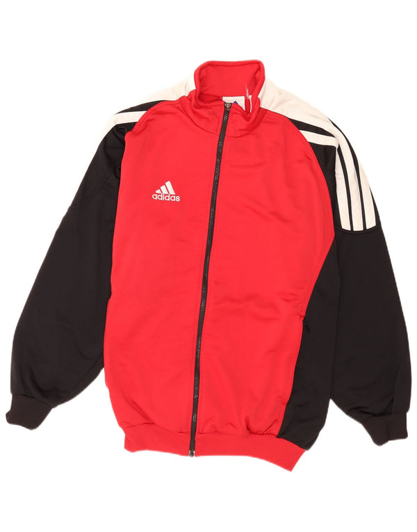 Giacca da tuta da uomo Adidas UK 40/42 Medium Red Colourblock Sports