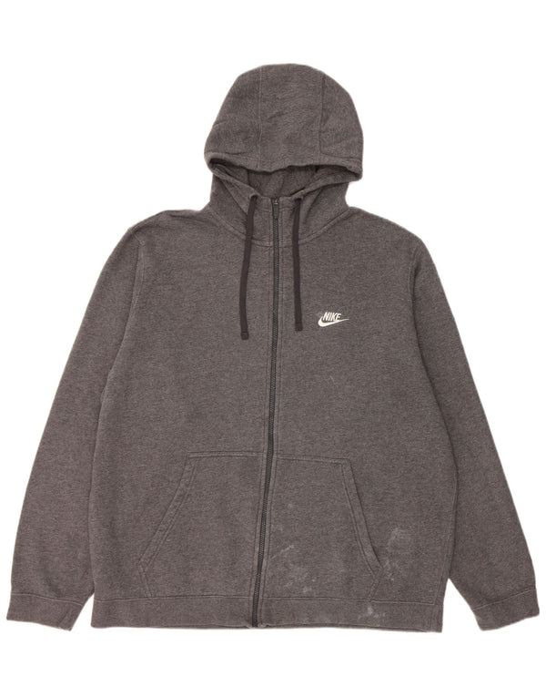 Felpa con cappuccio e zip Nike da uomo 2XL in cotone grigio
