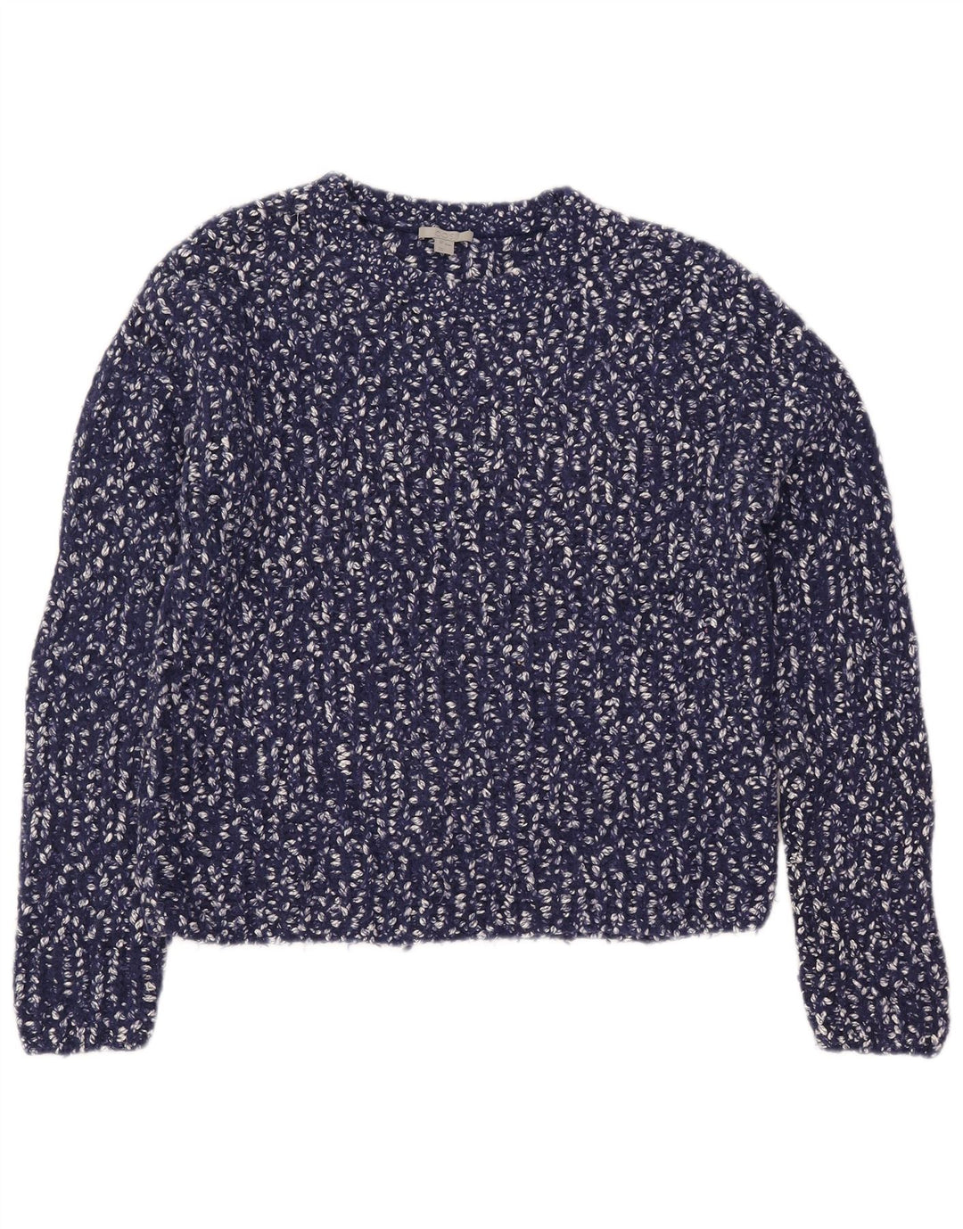 Maglione maglione girocollo oversize da donna Cos UK 10 piccolo blu navy screziato