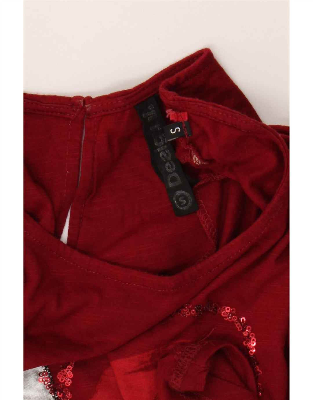 Desigual Canotta grafica oversize da donna UK 10 Small Rossa