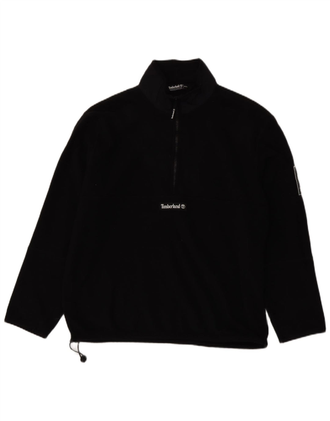 Maglione in pile da uomo con zip e collo Timberland medio poliestere nero