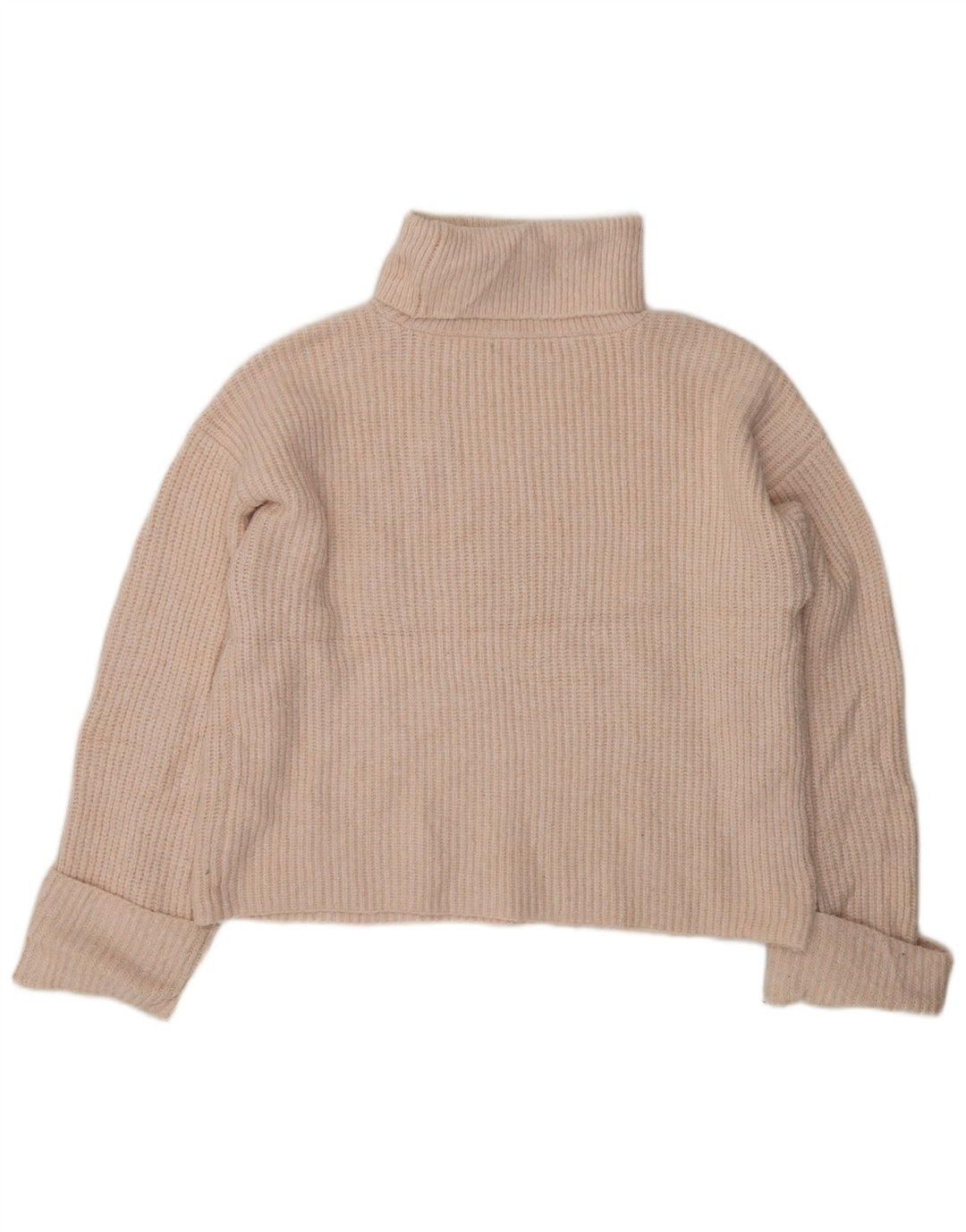 MARKS & SPENCER Maglione maglione a collo alto da donna UK 14 Rosa medio