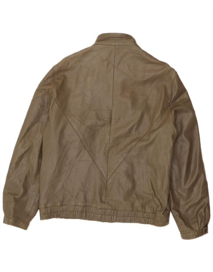 Giacca in pelle da uomo VINTAGE IT 56 3XL Pelle marrone