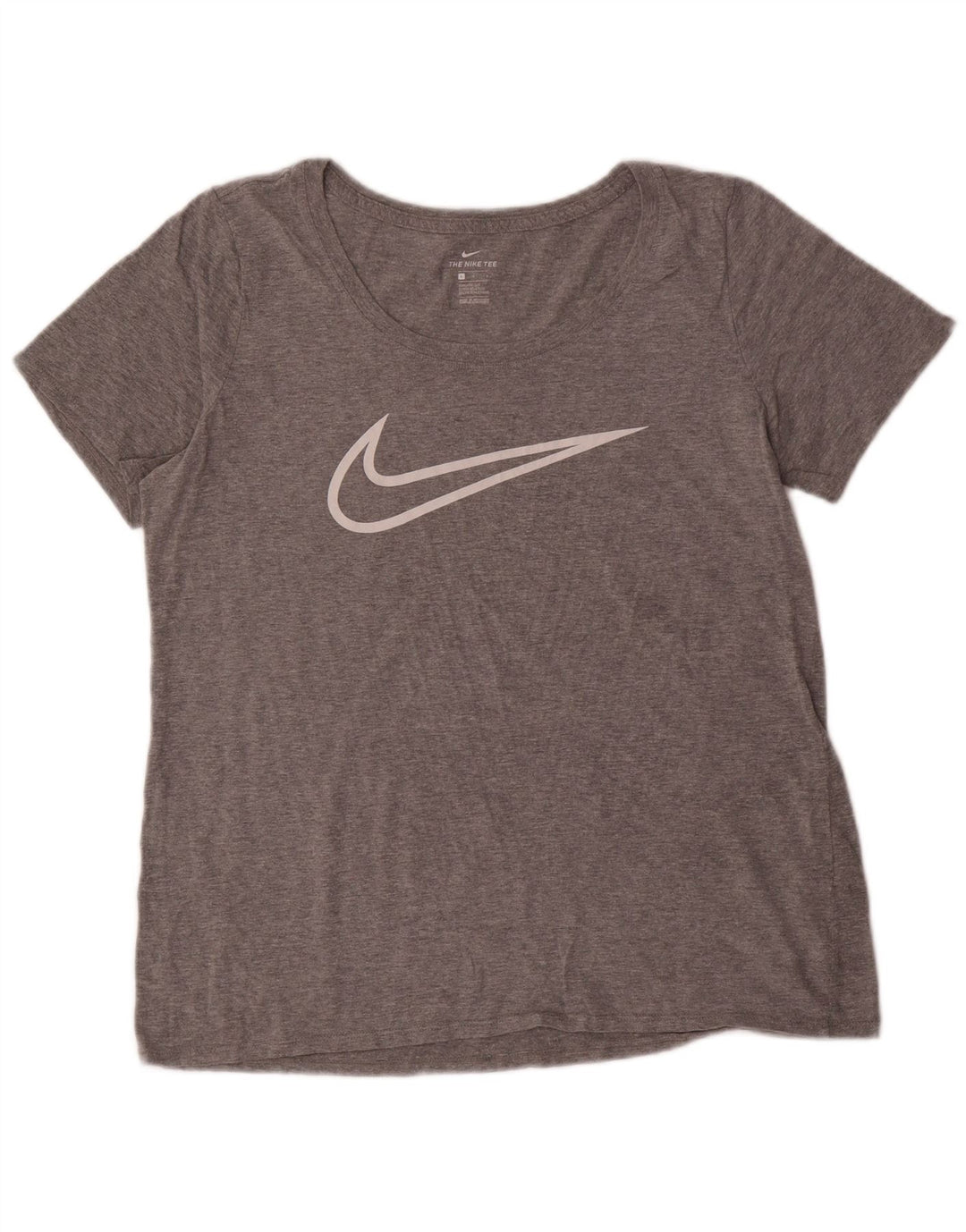 T-shirt grafica NIKE da donna con taglio atletico, taglia UK 16, grande, grigio chiazzato