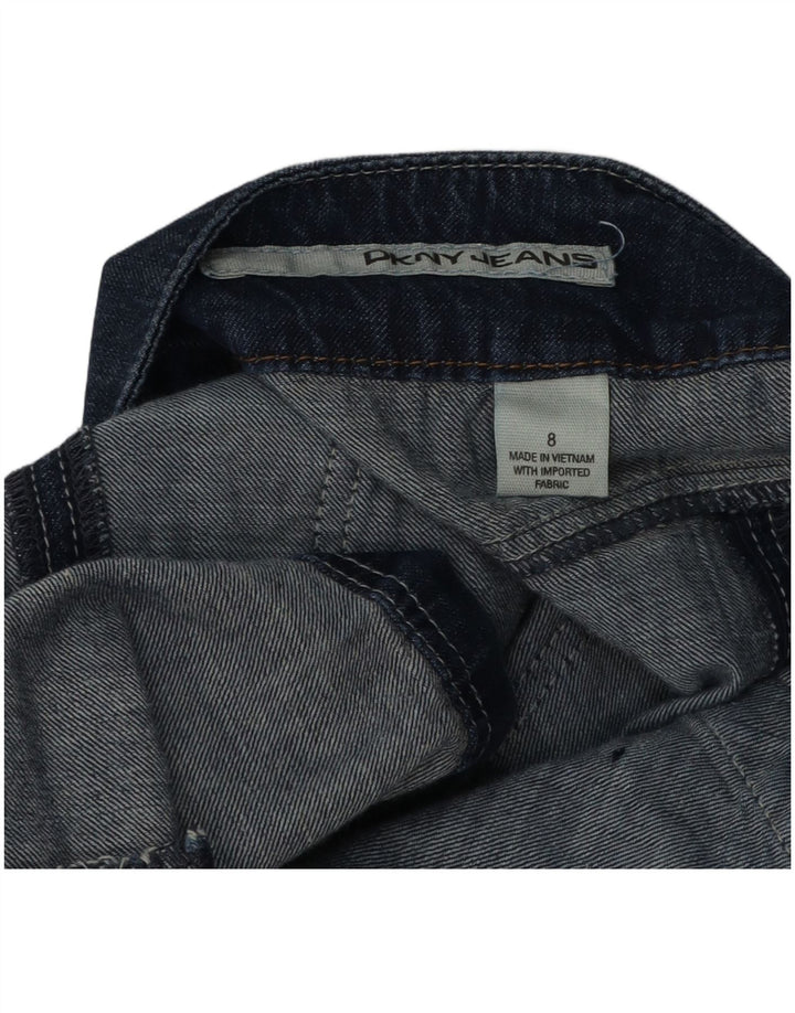 Mini gonna di jeans da donna Dkny US 8 media W32 blu