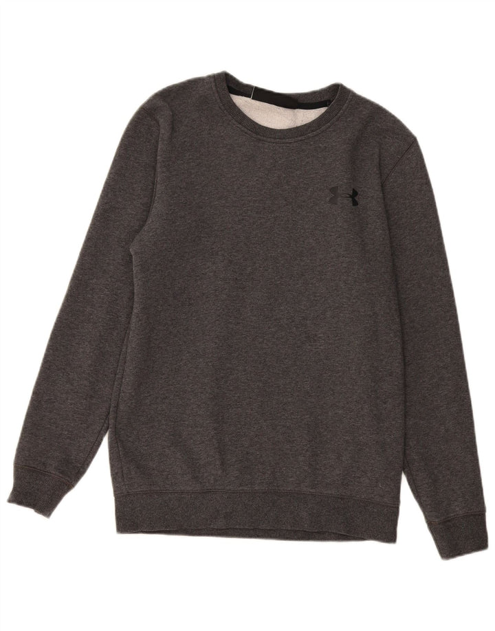 UNDER ARMOUR Mens Cold Gear Sweatshirt Jumper Small Grey Cotton
