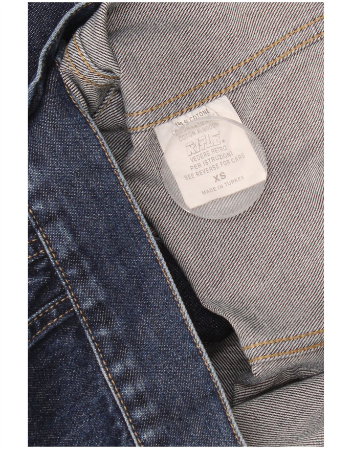 Giacca corta in denim da donna Rifle UK 6 XS blu cotone