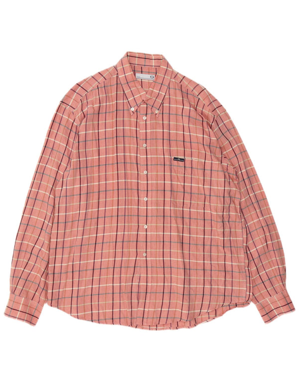 Camicia da uomo Sergio Tacchini 2XL cotone a quadri rosa