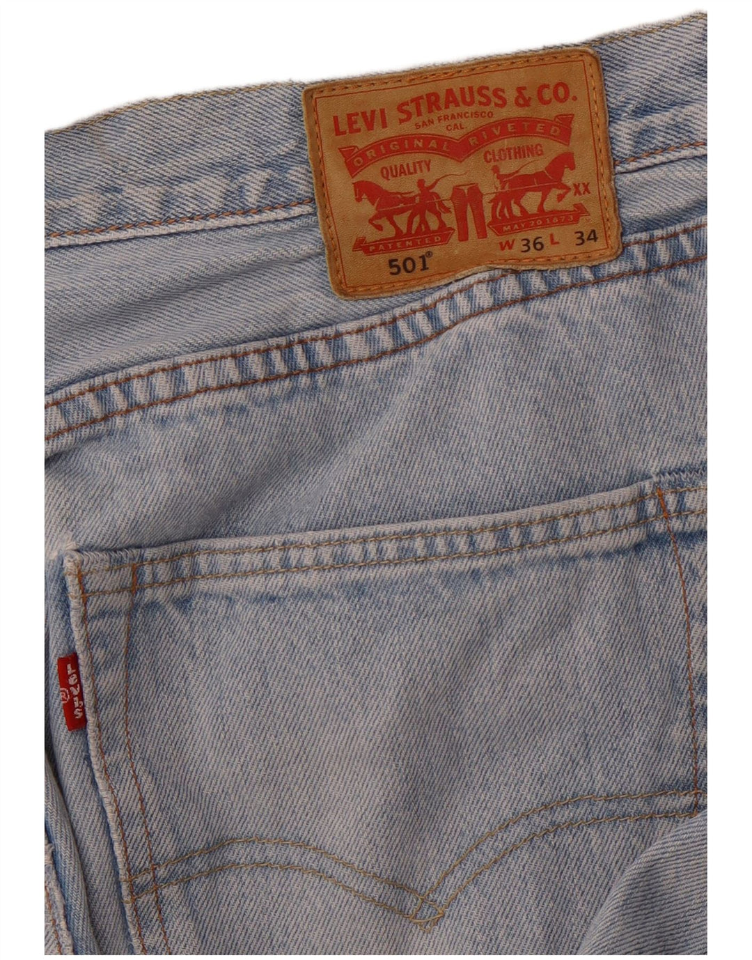LEVI'S Jeans dritti da uomo 501 W36 L27 cotone blu