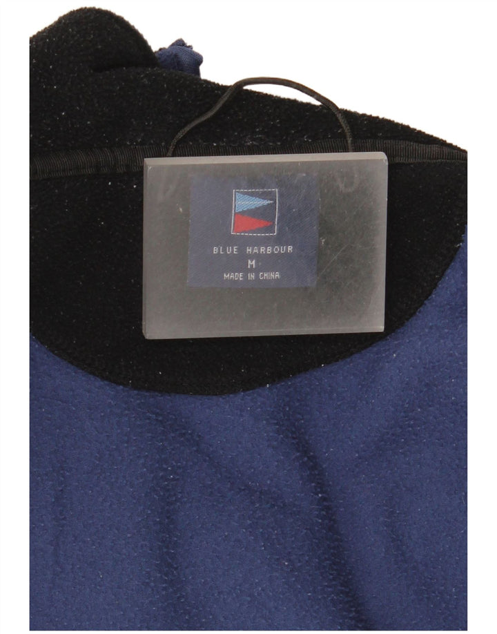 Maglione in pile Marks & Spencer da uomo blu Harbour con zip e collo medio blu navy
