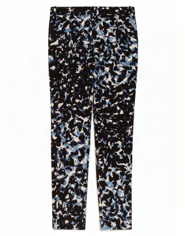 Pantaloni corti slim da donna Zara con motivo astratto XS W24 L26 Blu floreale