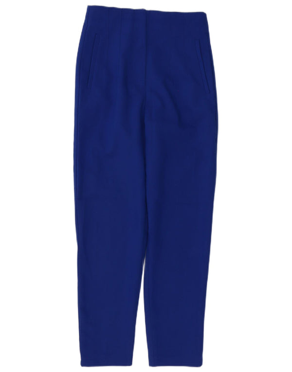 Zara Womens Tapered Casual Trousers Small W26 L26 Blue