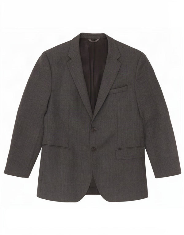 Giacca blazer da uomo a 2 bottoni Hugo Boss EU 52 XL lana vergine grigia