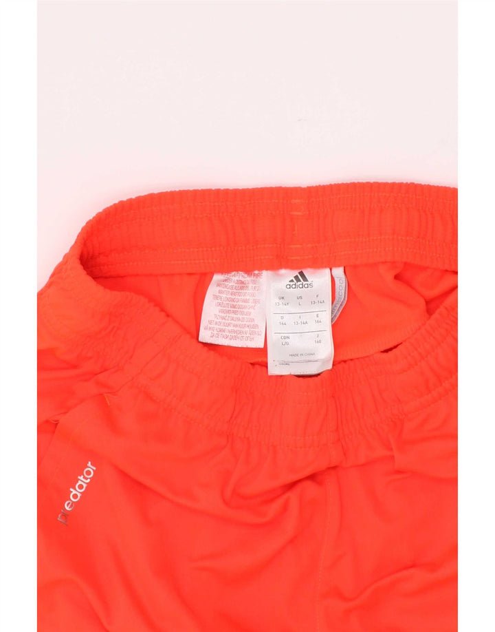 Pantaloncini sportivi Adidas Climacool da ragazzo 13-14 anni in poliestere arancione