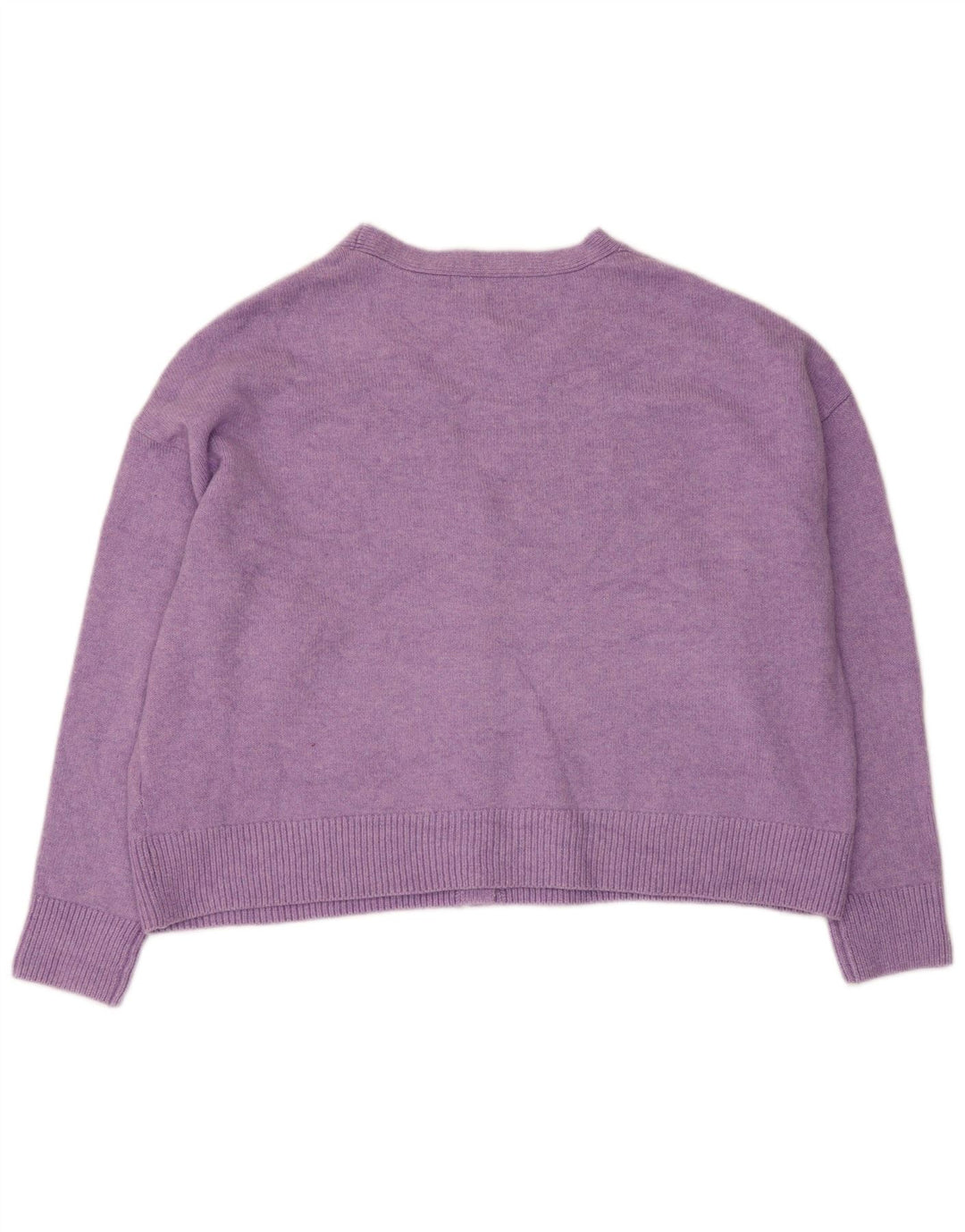 Maglione cardigan oversize corto da donna Marks & Spencer UK 16 grande viola