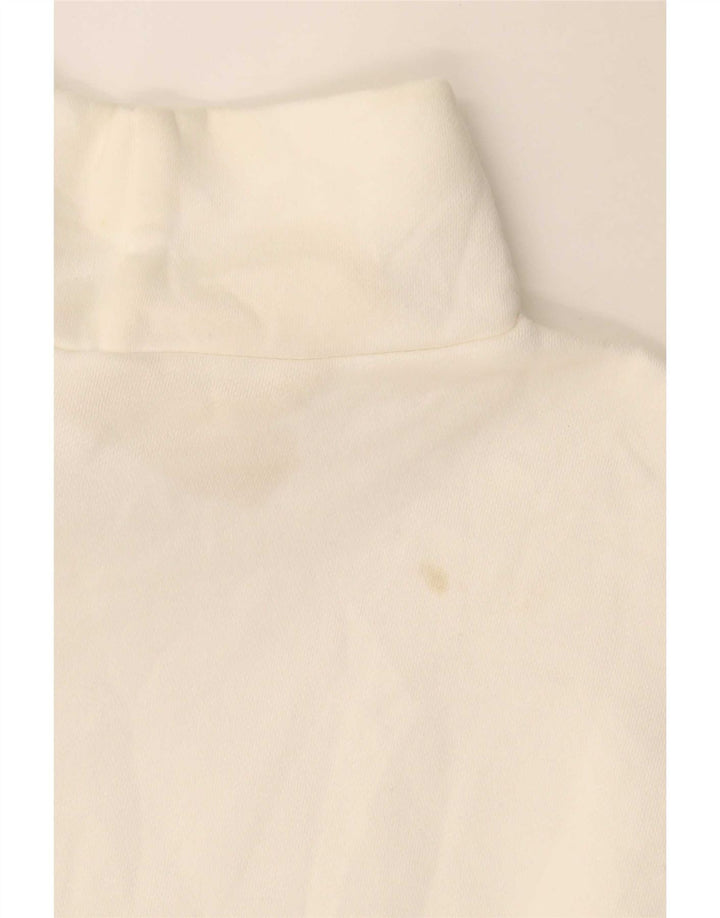 Top Zara da donna oversize con maniche a 3/4 UK 10 Small in cotone bianco sporco