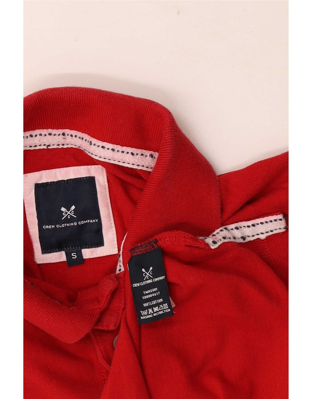 Crew Clothing Polo da uomo piccola in cotone rosso
