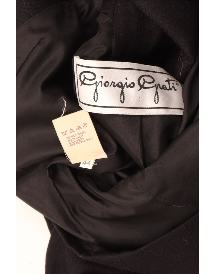 Giacca Blazer a 2 Bottoni da Donna Giorgio Grati IT 44 Lana Nera Media