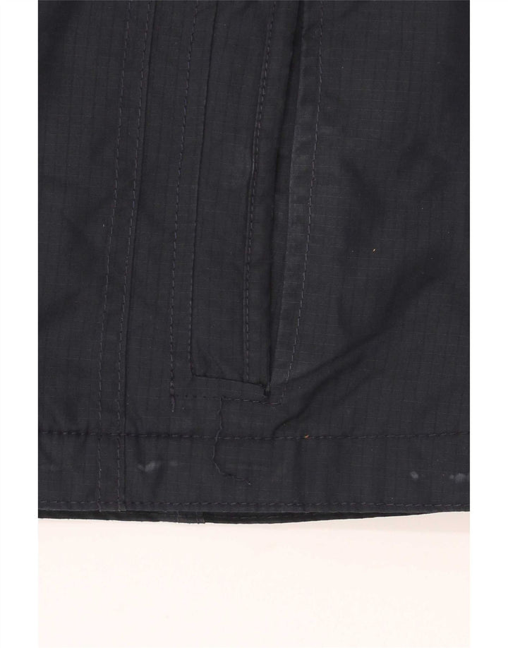 Giacca a vento con cappuccio da donna Hollister UK 10 Small poliestere blu navy