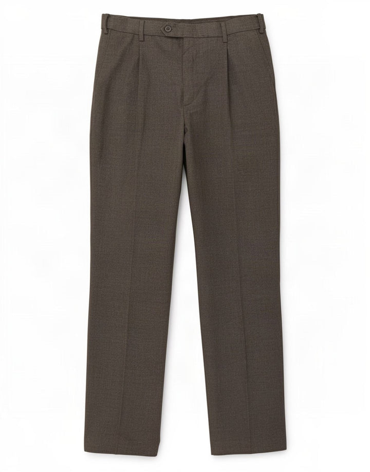 Pantaloni da abito da uomo con vestibilità regolare e peggati Marks & Spencer W34 L33 Grigi
