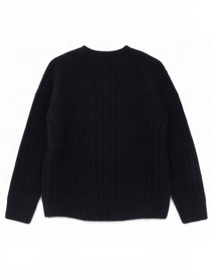 Maglione maglione con scollo a V da donna Marks & Spencer UK 14 medio blu navy