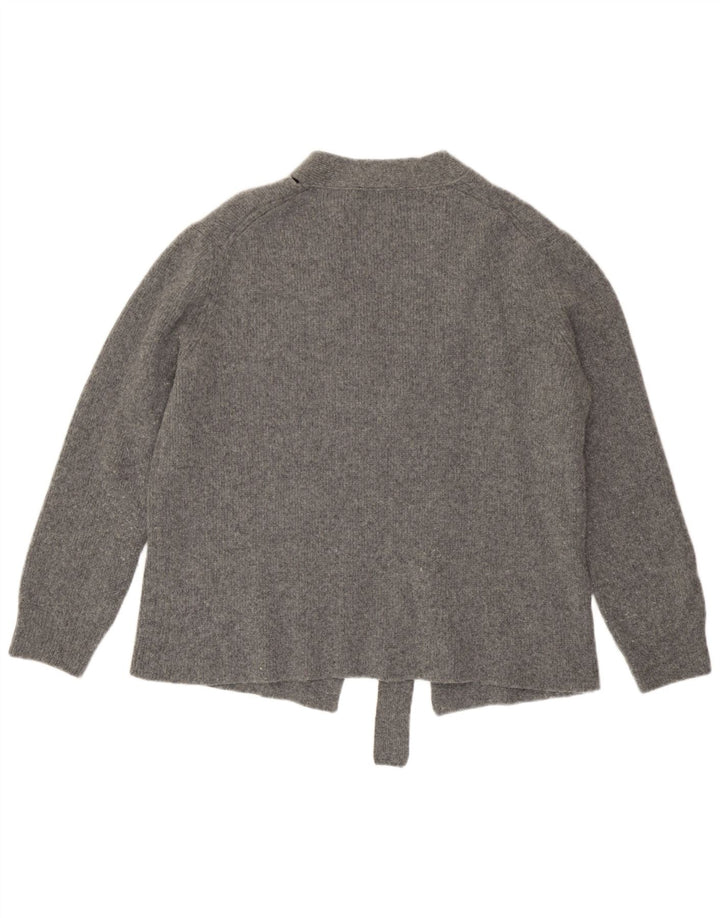 Maglione cardigan oversize da donna Zara UK 10 piccolo grigio lana