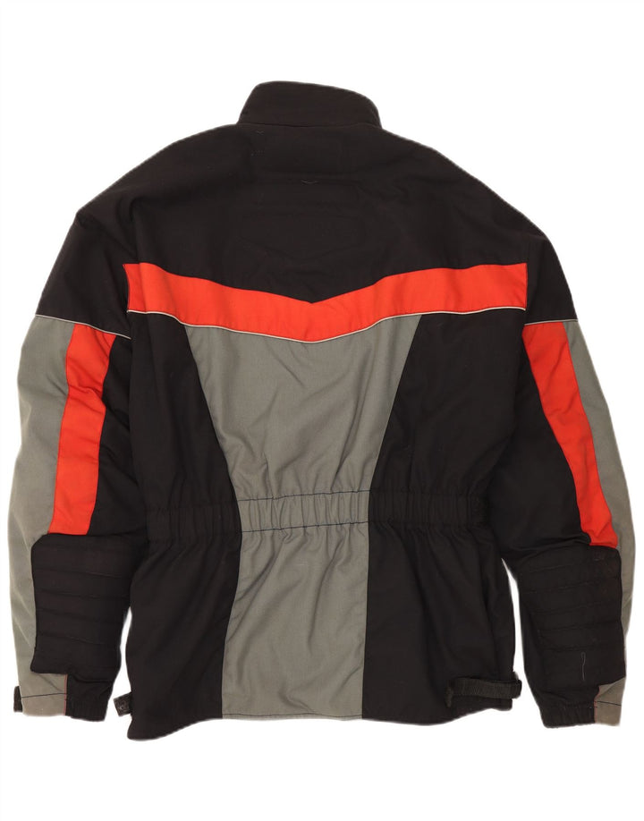 Giacca da pilota vintage da uomo UK 40 grande color block nero