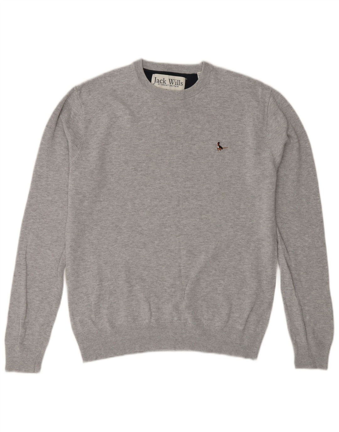 Maglione maglione girocollo da uomo Jack Wills piccolo cotone grigio