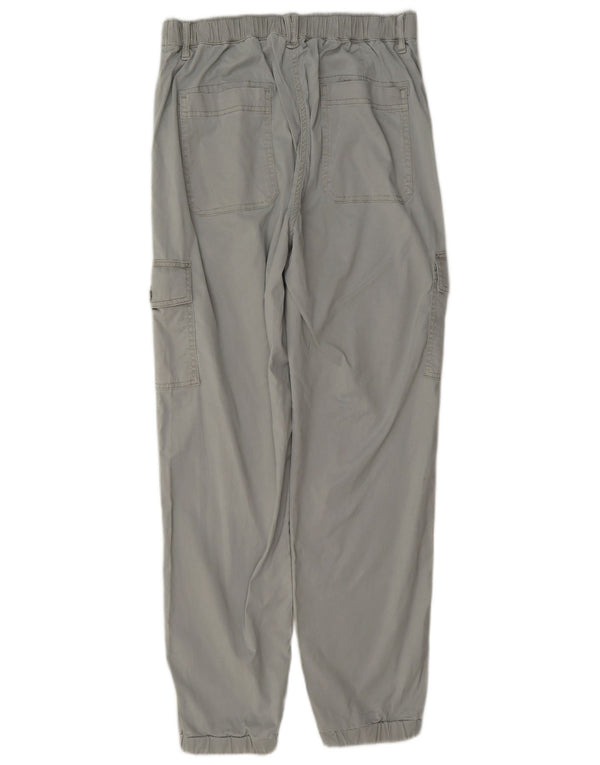 Pantaloni cargo a vita alta da donna Marks & Spencer UK 10 Small W27 L29 Grigio
