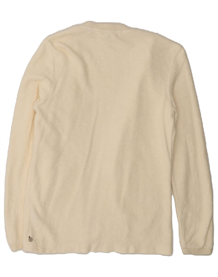 SCOTCH & SODA Womens Open Cardigan Sweater UK 12 Medium Off White Cotton Vintage Scotch & Soda and Second-Hand Scotch & Soda from Messina Hembry 