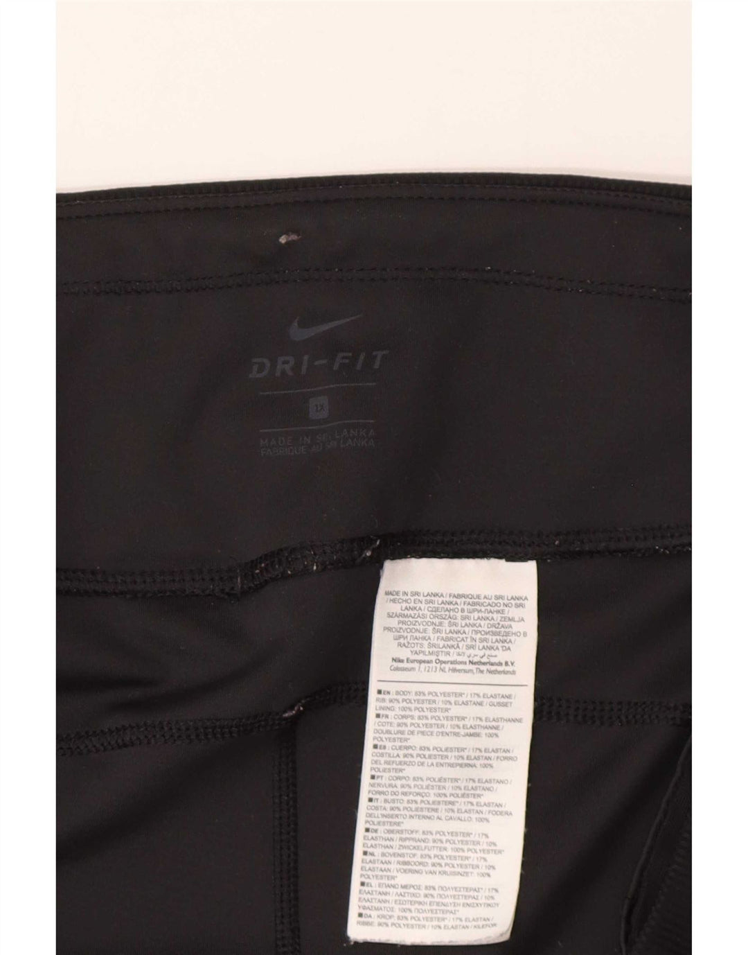 Leggings corti Nike da donna Dri Fit Graphic Crop UK 18 XL poliestere nero